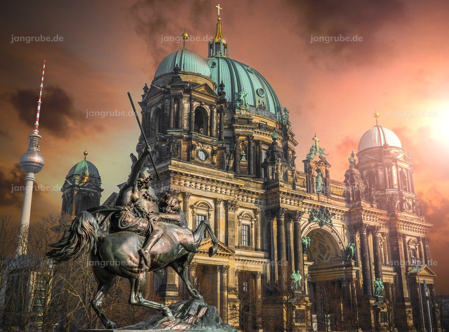 Wandbild Berliner Dom – Fotografie von Jan Grube als Leinwand, Acrylglas oder Poster