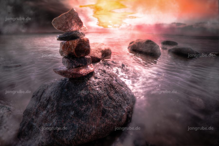 Wandbild Der letzte Tag (Elbe) – Fotografie von Jan Grube als Leinwand, Acrylglas oder Poster