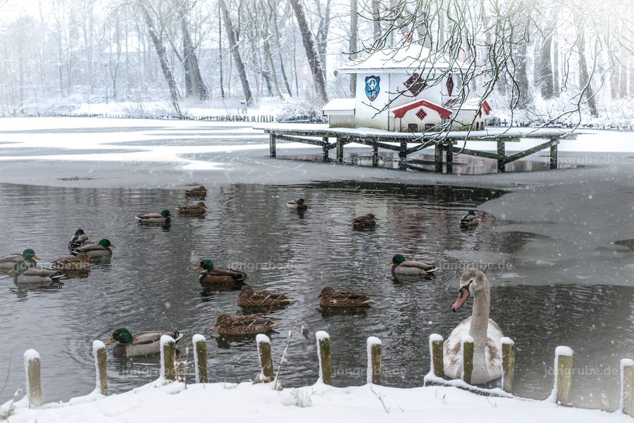 Wandbild Winter in Glückstadt – Fotografie von Jan Grube als Leinwand, Acrylglas oder Poster