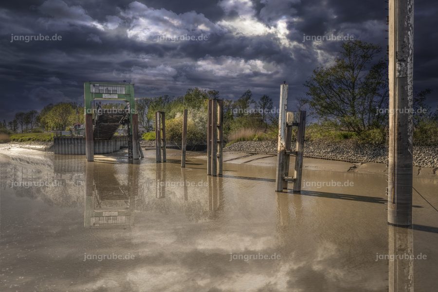 Wandbild Wischhafen (Elbe) – Fotografie von Jan Grube als Leinwand, Acrylglas oder Poster